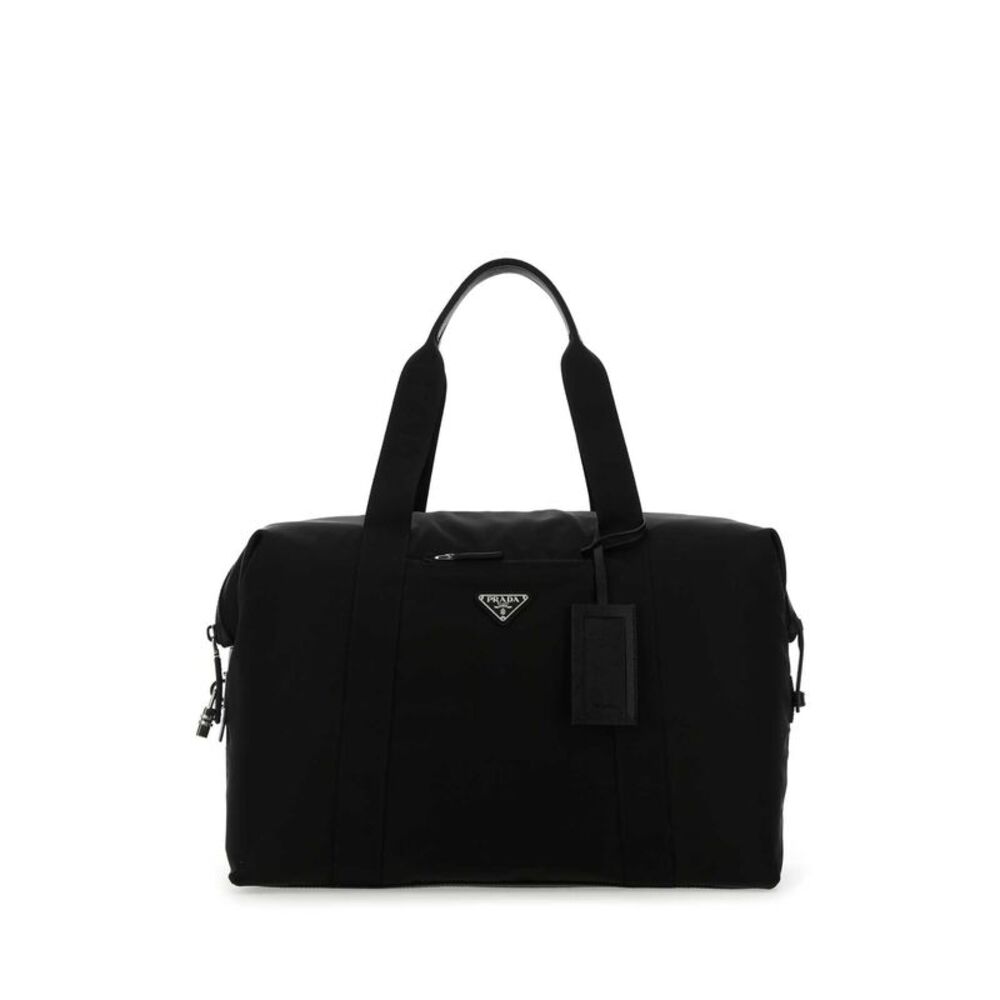 Prada Men Black Nylon Travel Bag
